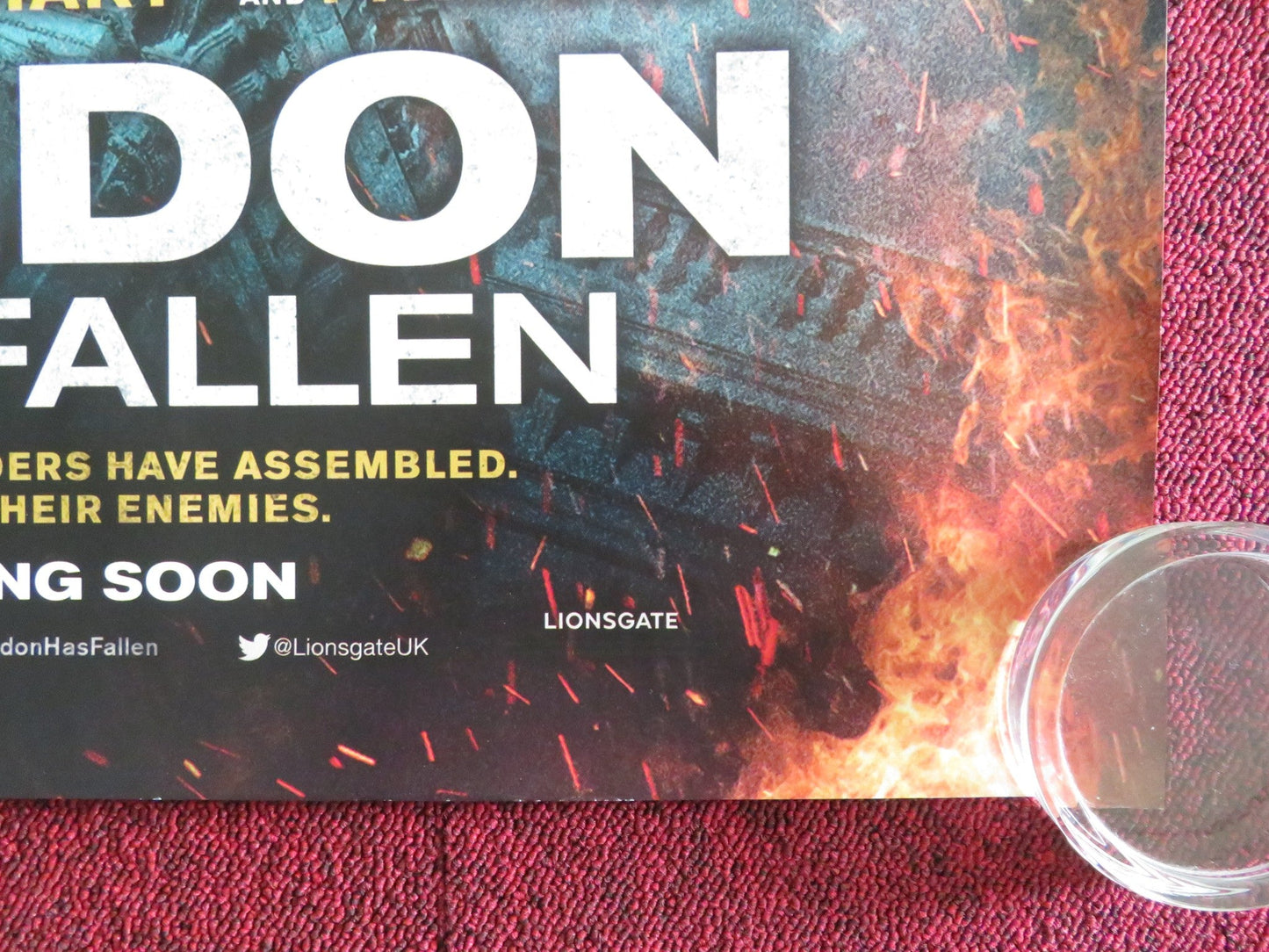 LONDON HAS FALLEN - B UK QUAD ROLLED POSTER GERARD BUTLER AARON ECKHART 2016 Movie posters