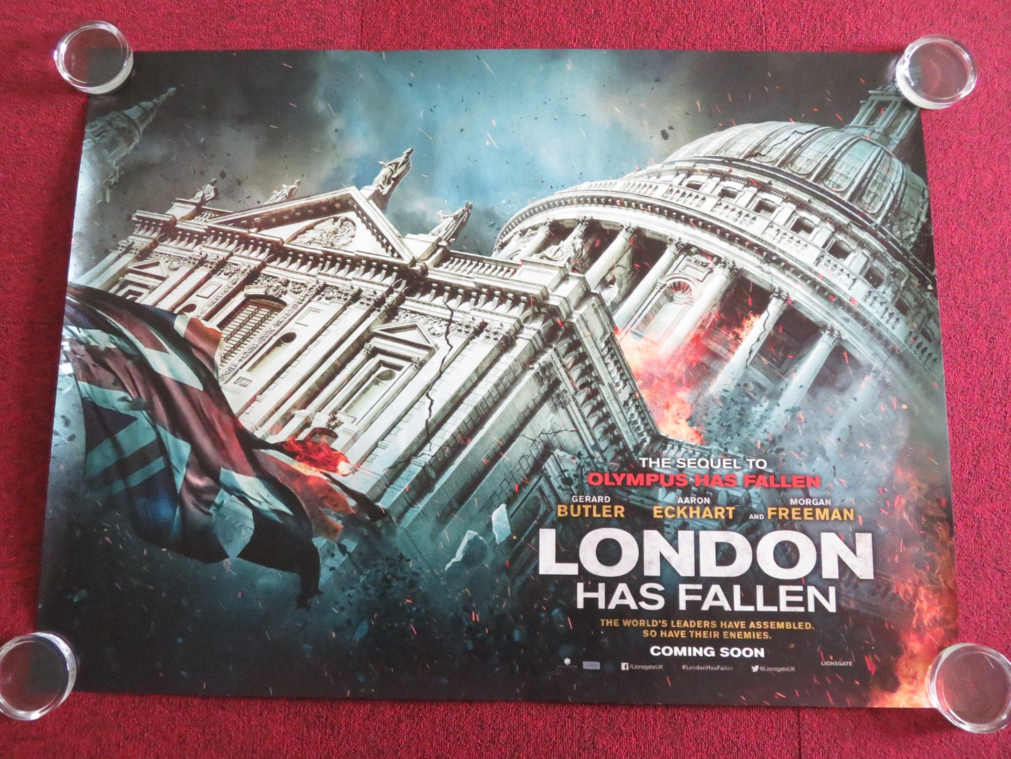 LONDON HAS FALLEN - B UK QUAD ROLLED POSTER GERARD BUTLER AARON ECKHART 2016 Movie posters