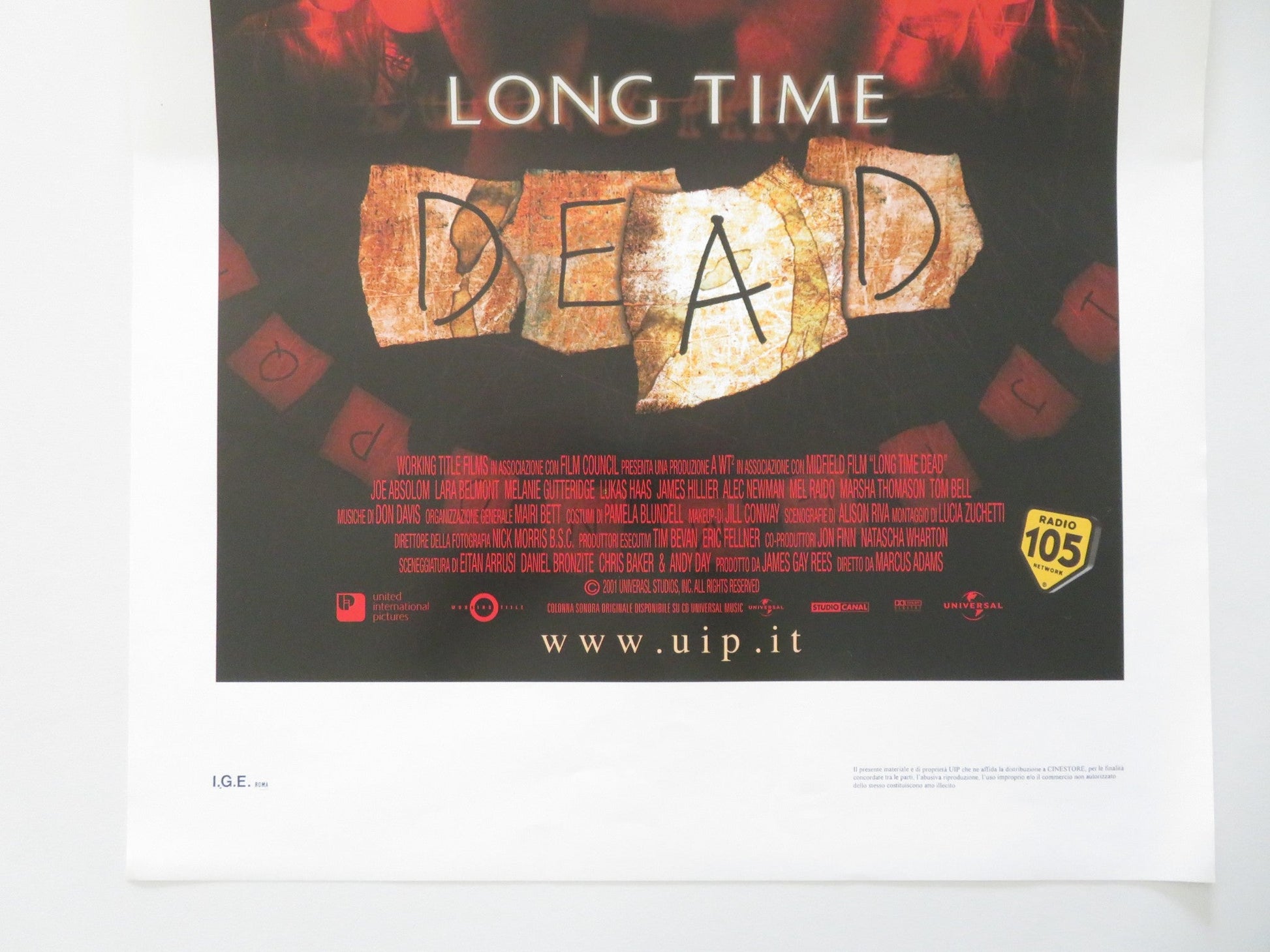 Long Time Dead ITALIAN LOCANDINA POSTER JOE ABSOLOM LARA BELMONT 2002 Movie posters