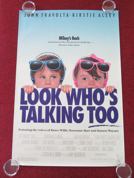 LOOK WHO'S TALKING TOO US ONE SHEET ROLLED POSTER JOHN TRAVOLTA K. ALLEY 1990 Movie posters