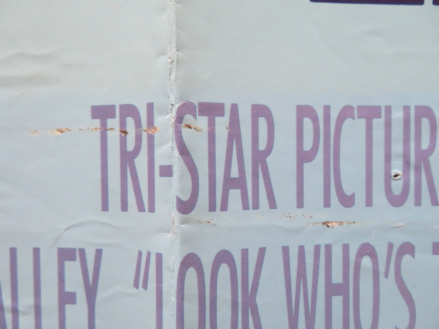 LOOK WHO'S TALKING UK QUAD POSTER FOLDED JOHN TRAVOLTA KIRSTIE ALLEY 1989 Rendezvous Cinema Movie posters