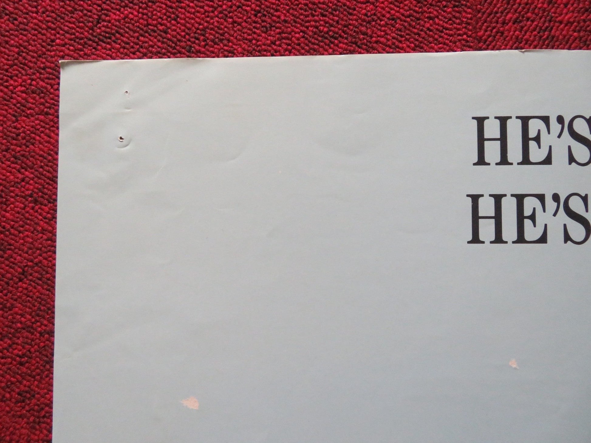 LOOK WHO'S TALKING UK QUAD POSTER FOLDED JOHN TRAVOLTA KIRSTIE ALLEY 1989 Rendezvous Cinema Movie posters