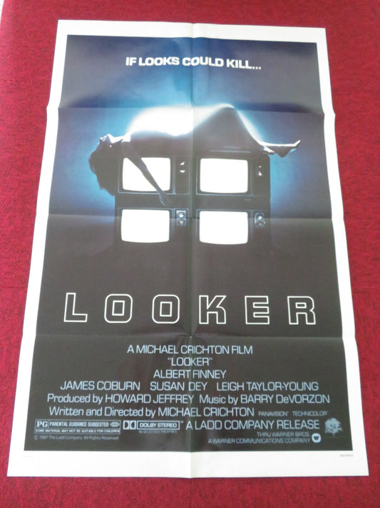 LOOKER FOLDED US ONE SHEET POSTER JAMES COBURN SUSAN DEY 1981 Movie posters