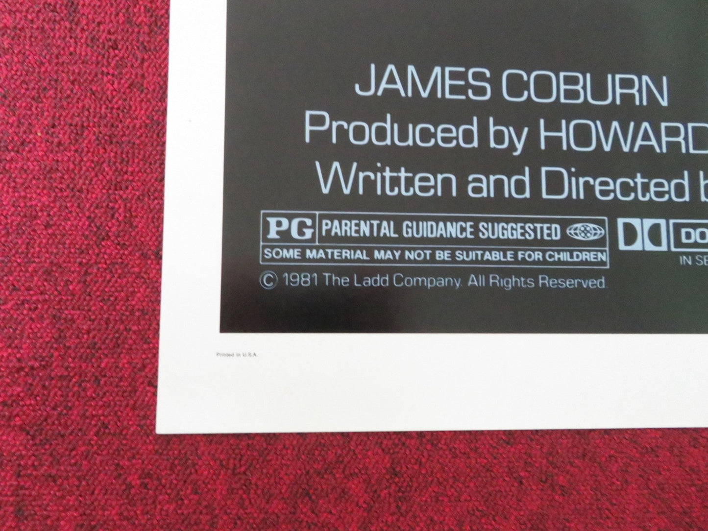 LOOKER FOLDED US ONE SHEET POSTER JAMES COBURN SUSAN DEY 1981 Movie posters