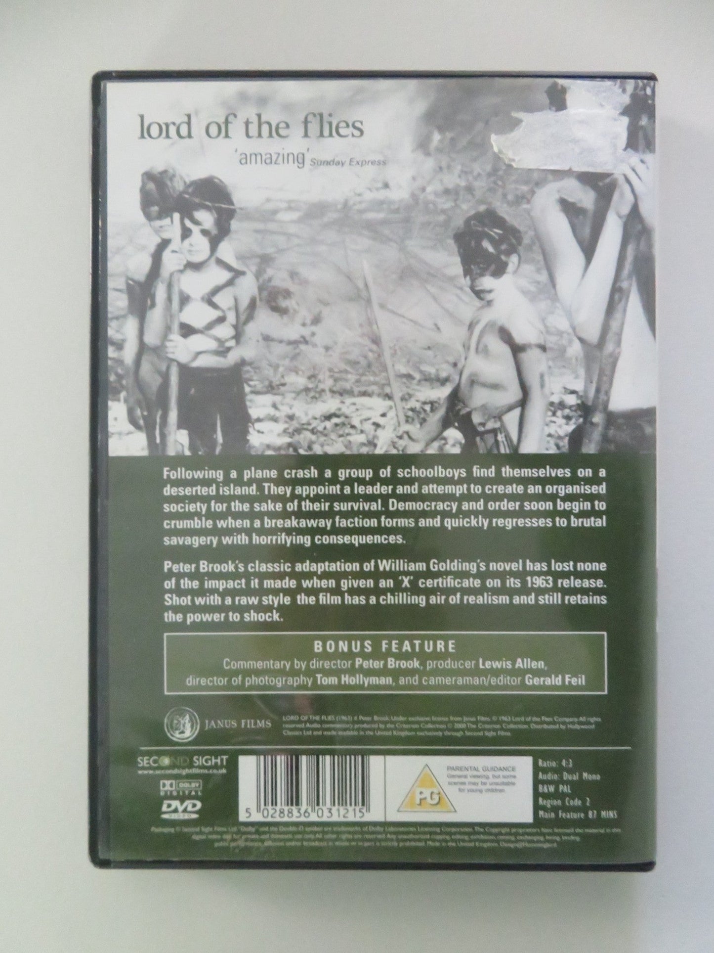 LORD OF THE FLIES (DVD) JAMES AUBREY TOM CHAPIN 1963 REGION 2 Movie posters