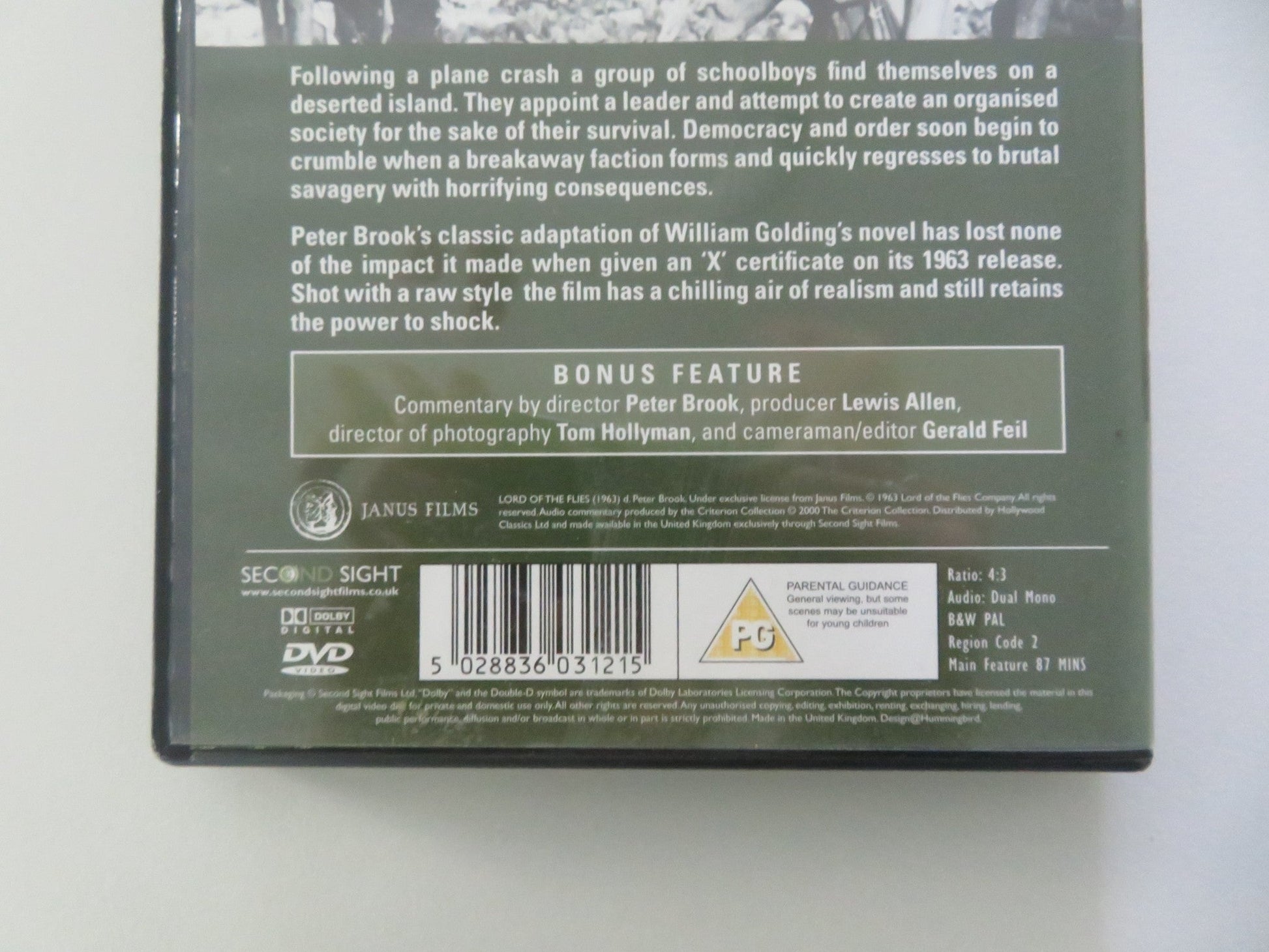 LORD OF THE FLIES (DVD) JAMES AUBREY TOM CHAPIN 1963 REGION 2 Movie posters