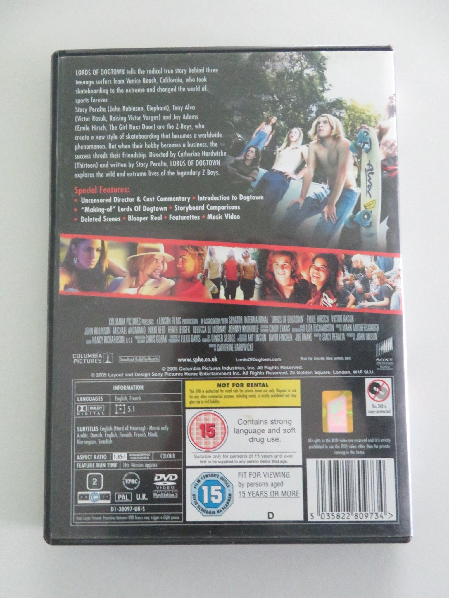 LORDS OF DOGTOWN (DVD) HEATH LEDGER EMILE HIRSCH 2005 REGION 2 Movie posters