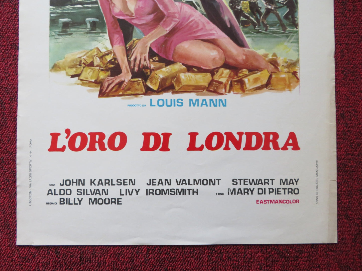 L'ORO DI LONDRA ITALIAN LOCANDINA POSTER JOHN KARLSEN JEAN VALMONT 1968 Rendezvous Cinema Movie posters