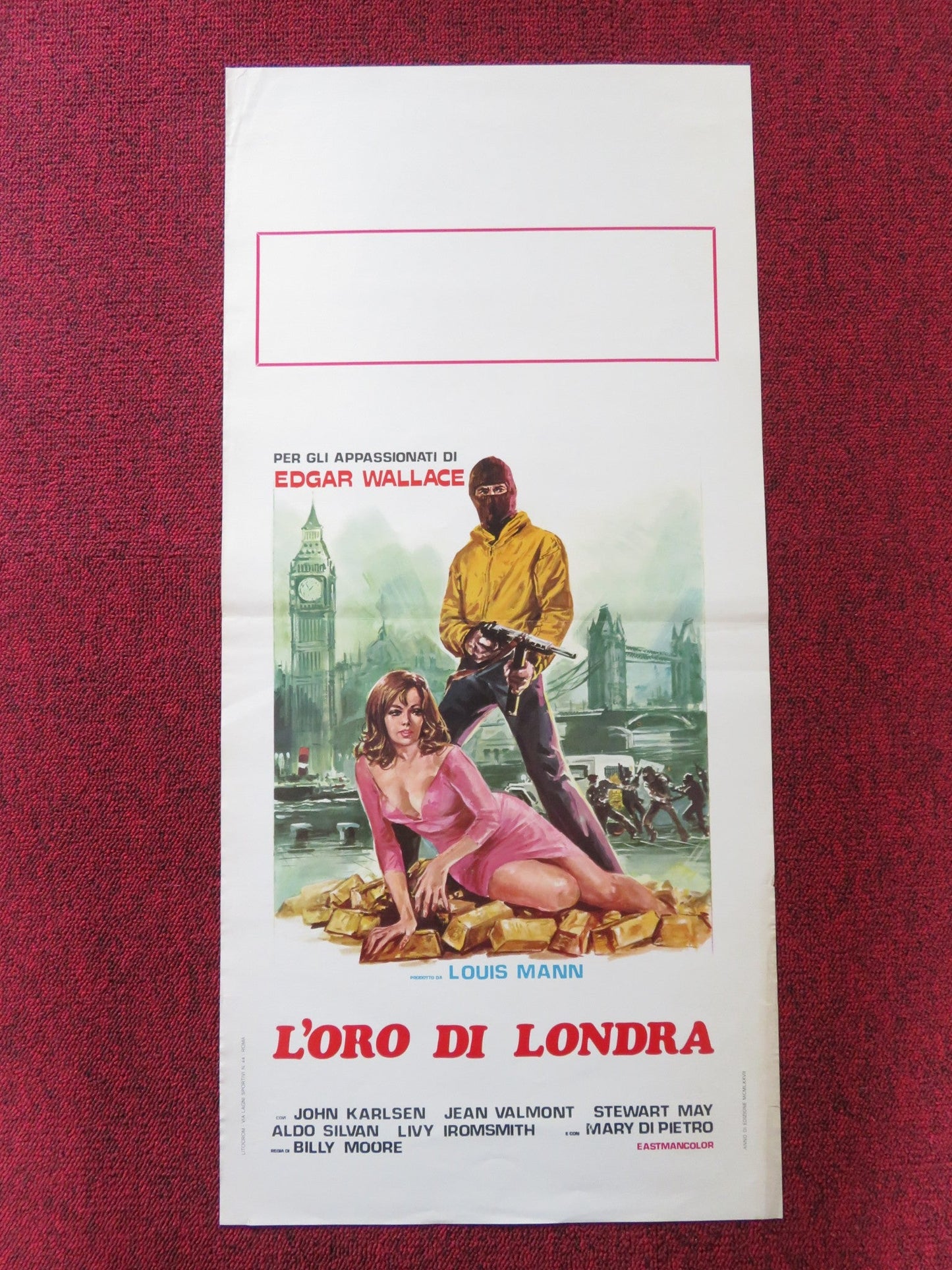 L'ORO DI LONDRA ITALIAN LOCANDINA POSTER JOHN KARLSEN JEAN VALMONT 1968 Rendezvous Cinema Movie posters