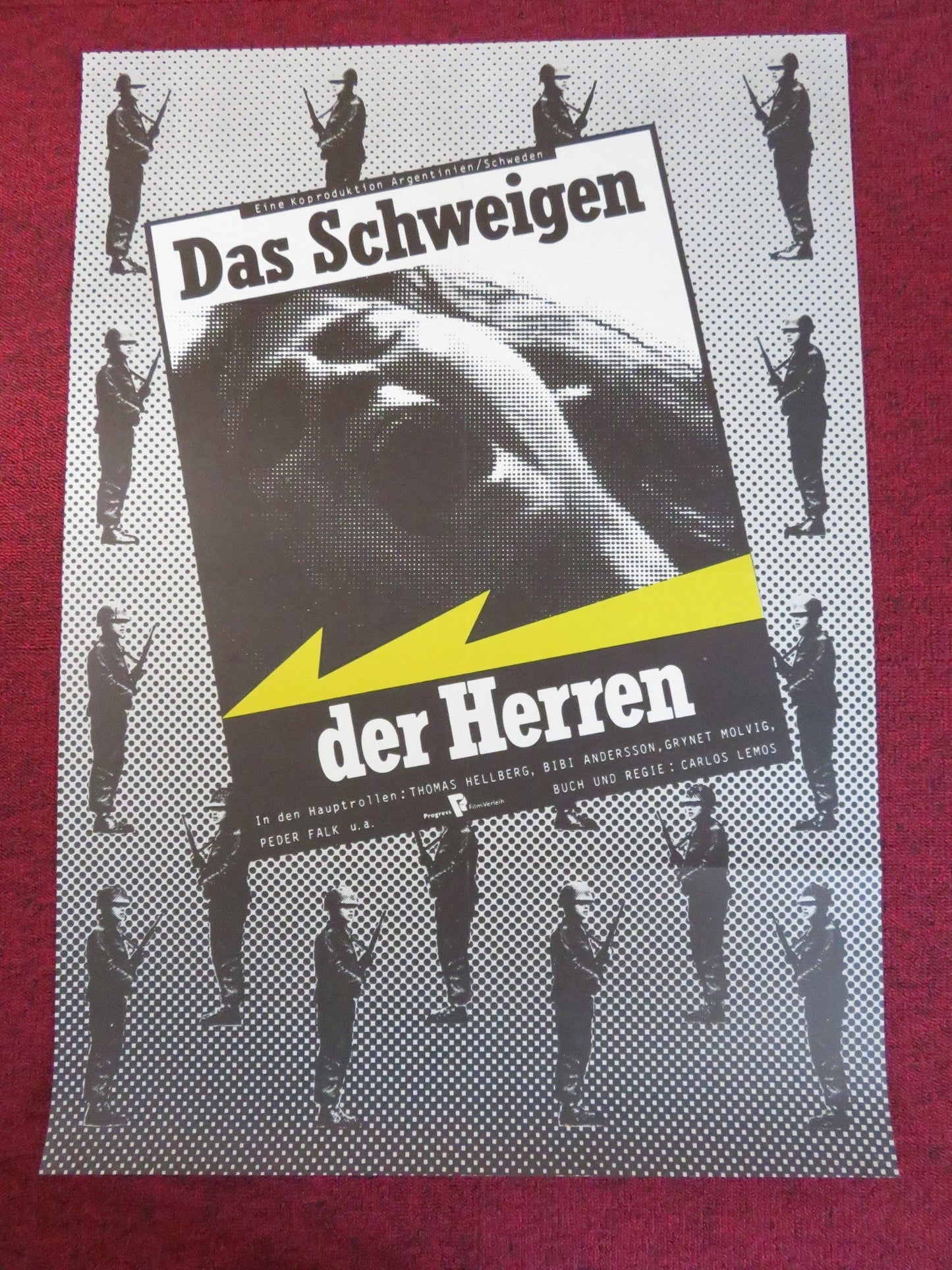 LOS DUENOS DEL SILENCIO GERMAN POSTER ROLLED THOMAS HELLBERG PEDER FALK 1987 Rendezvous Cinema Movie posters