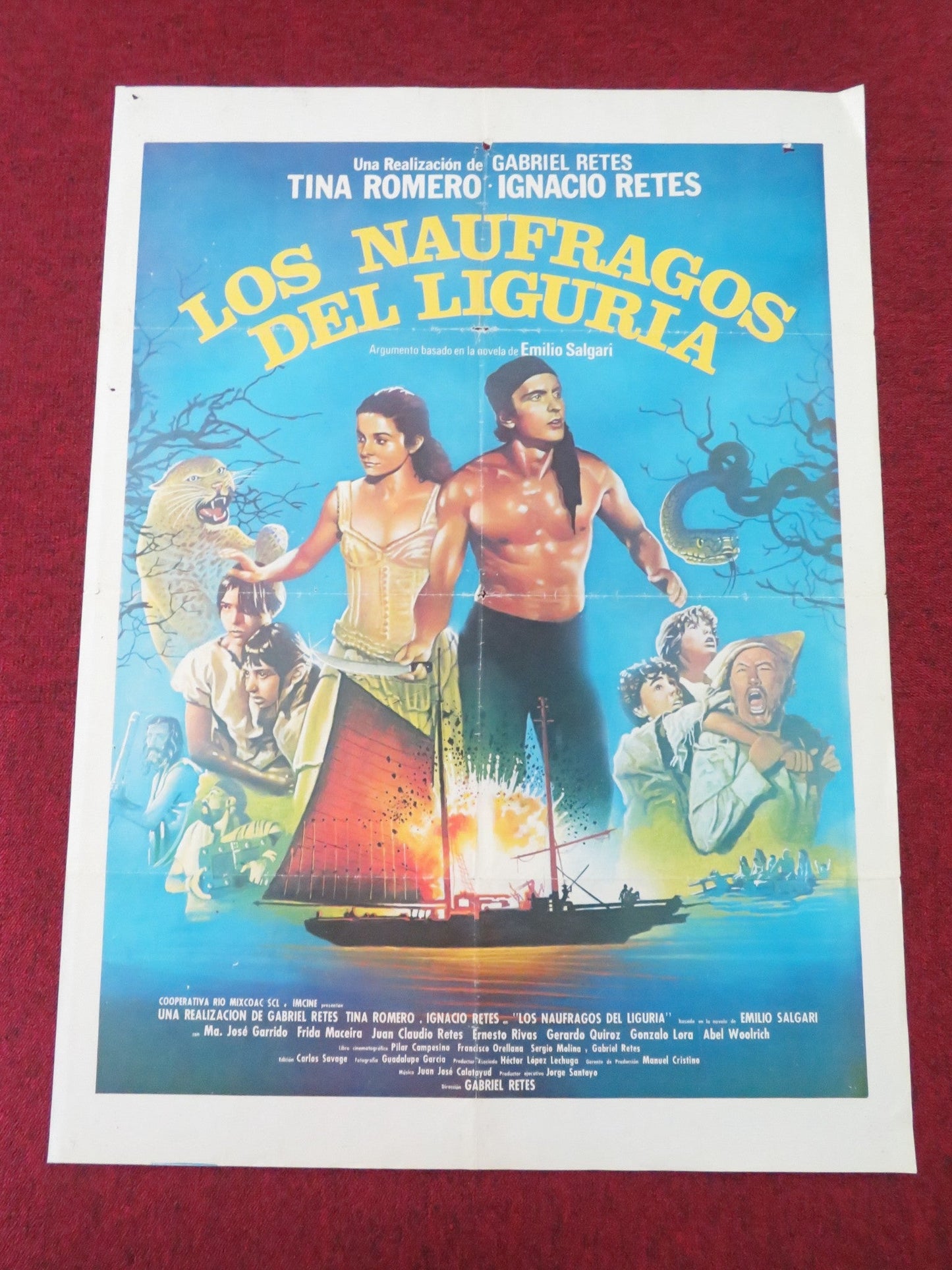 LOS NAUFRAGOS DEL LIGURIA MEXICAN POSTER ROLLED TINA ROMERO IGNACIO RETES 1985 Movie posters