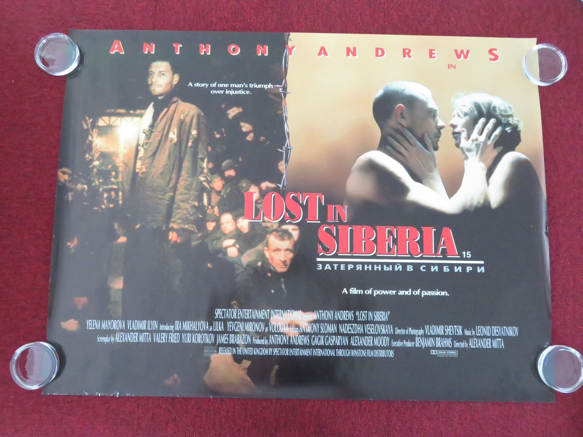 Lost in Siberia UK Quad Rolled Poster Anthony Andrews Vladimir Ilin 1991 Movie posters