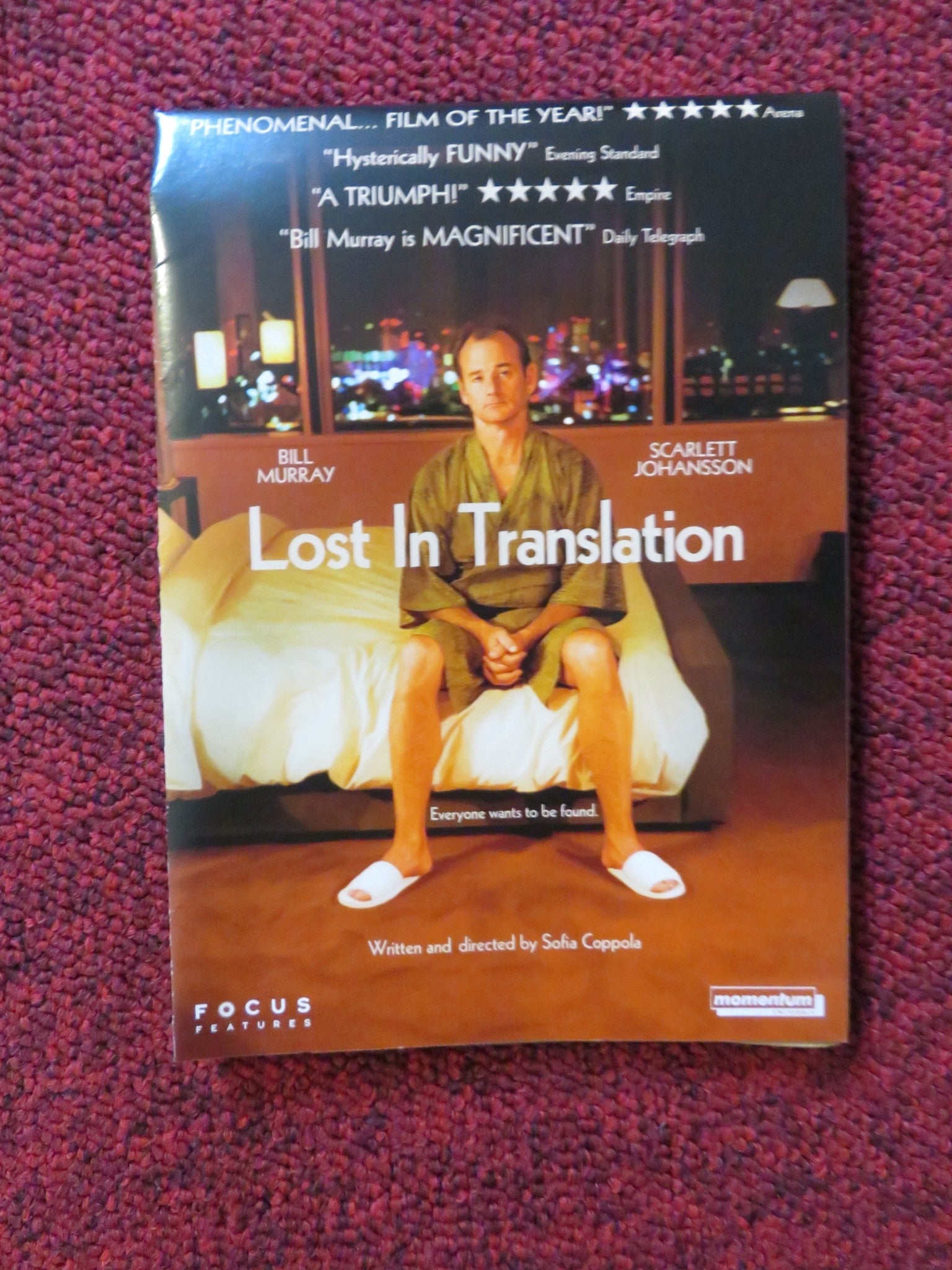 LOST IN TRANSLATION (DVD) BILL MURRAY SCARLETT JOHANSSON 2003 REGION 2 Rendezvous Cinema Movie posters