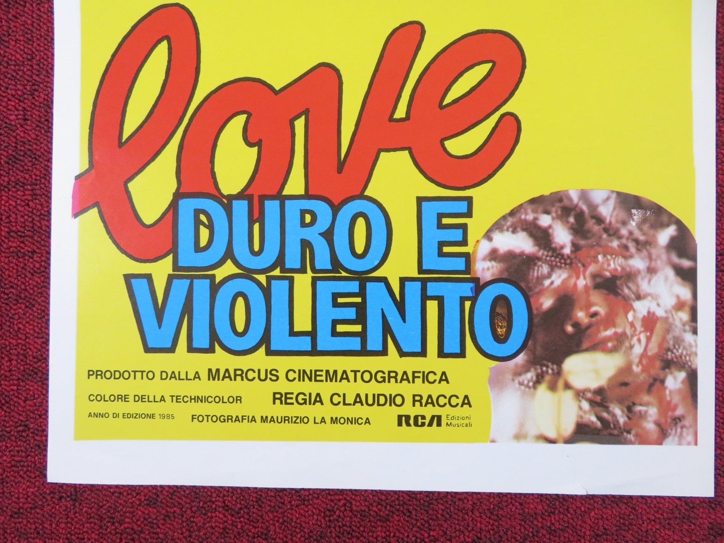 LOVE DURO E VIOLENTO ITALIAN LOCANDINA POSTER CHRISTOPHER CRUISE . FAVER 1985 Rendezvous Cinema Movie posters