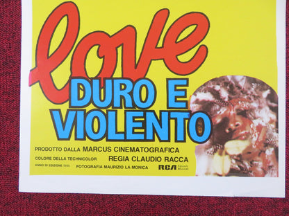 LOVE DURO E VIOLENTO ITALIAN LOCANDINA POSTER CHRISTOPHER CRUISE . FAVER 1985 Rendezvous Cinema Movie posters