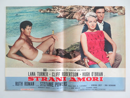 LOVE HAS MANY FACES - C ITALIAN FOTOBUSTA POSTER LANA TURNER C. ROBERTSON 1965 Rendezvous Cinema Movie posters