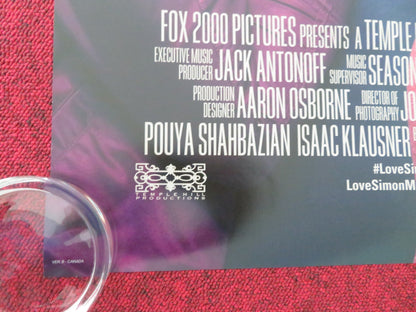 LOVE, SIMON - VERSION B US ONE SHEET ROLLED POSTER NICK ROBINSON GARNER 2018 Movie posters