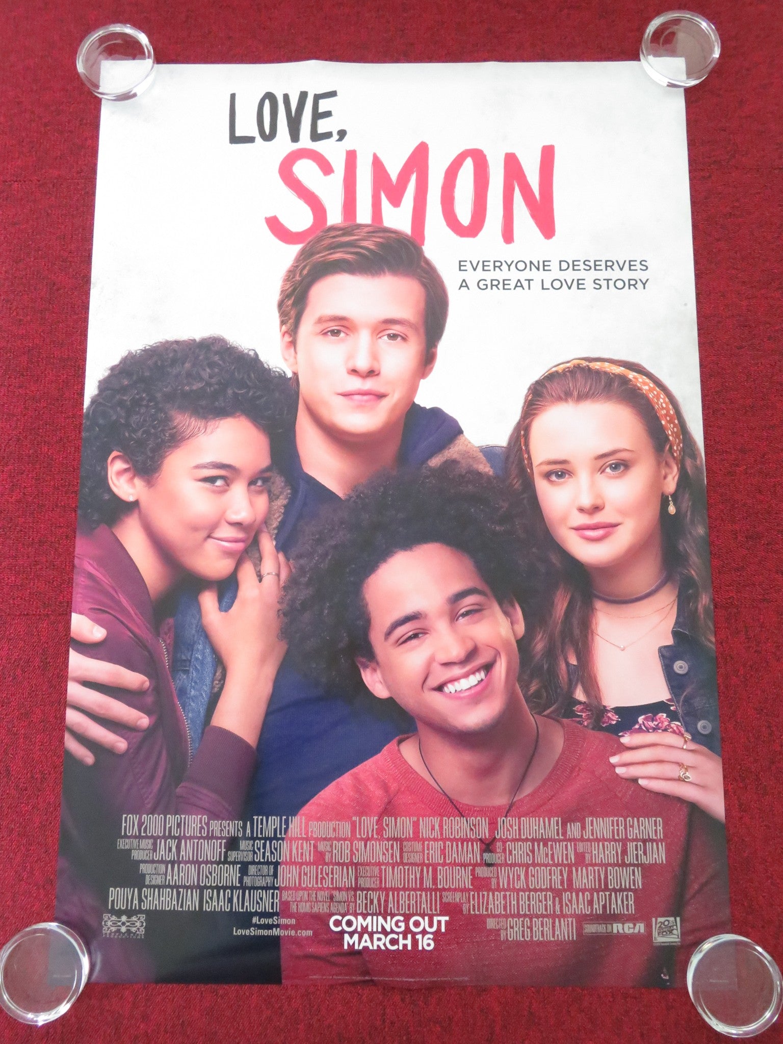 LOVE, SIMON - VERSION B US ONE SHEET ROLLED POSTER NICK ROBINSON GARNER 2018 Movie posters