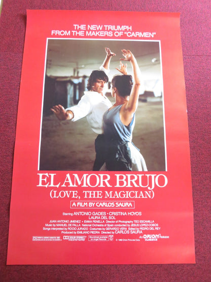 LOVE, THE MAGICIAN US ONE SHEET ROLLED POSTER ANTONIO GADES CRISTINA HOYOS 1986 Rendezvous Cinema Movie posters
