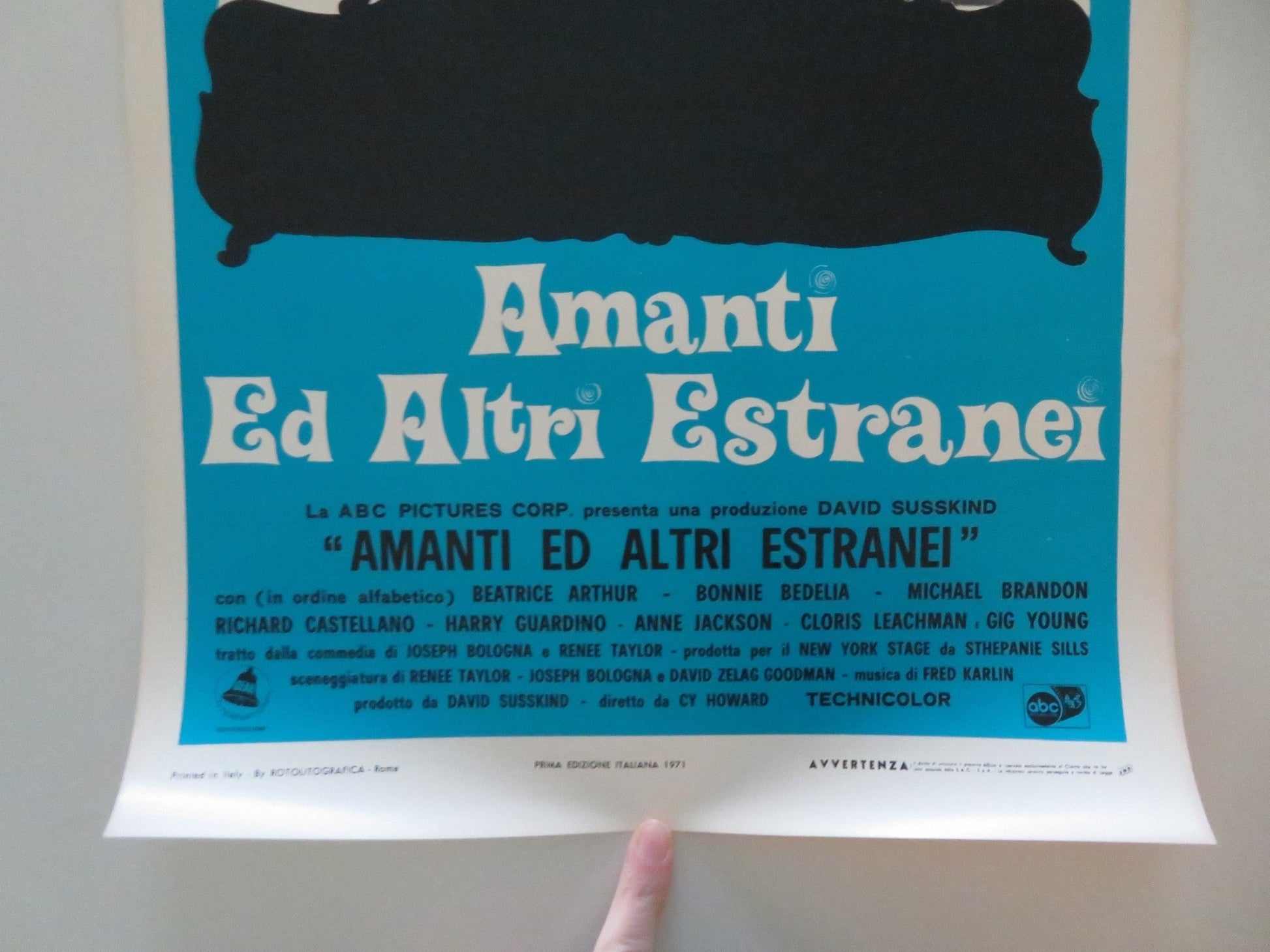 LOVERS AND OTHER STRANGERS ITALIAN LOCANDINA POSTER DIANE KEATON BEA ARTHUR 1971 Movie posters