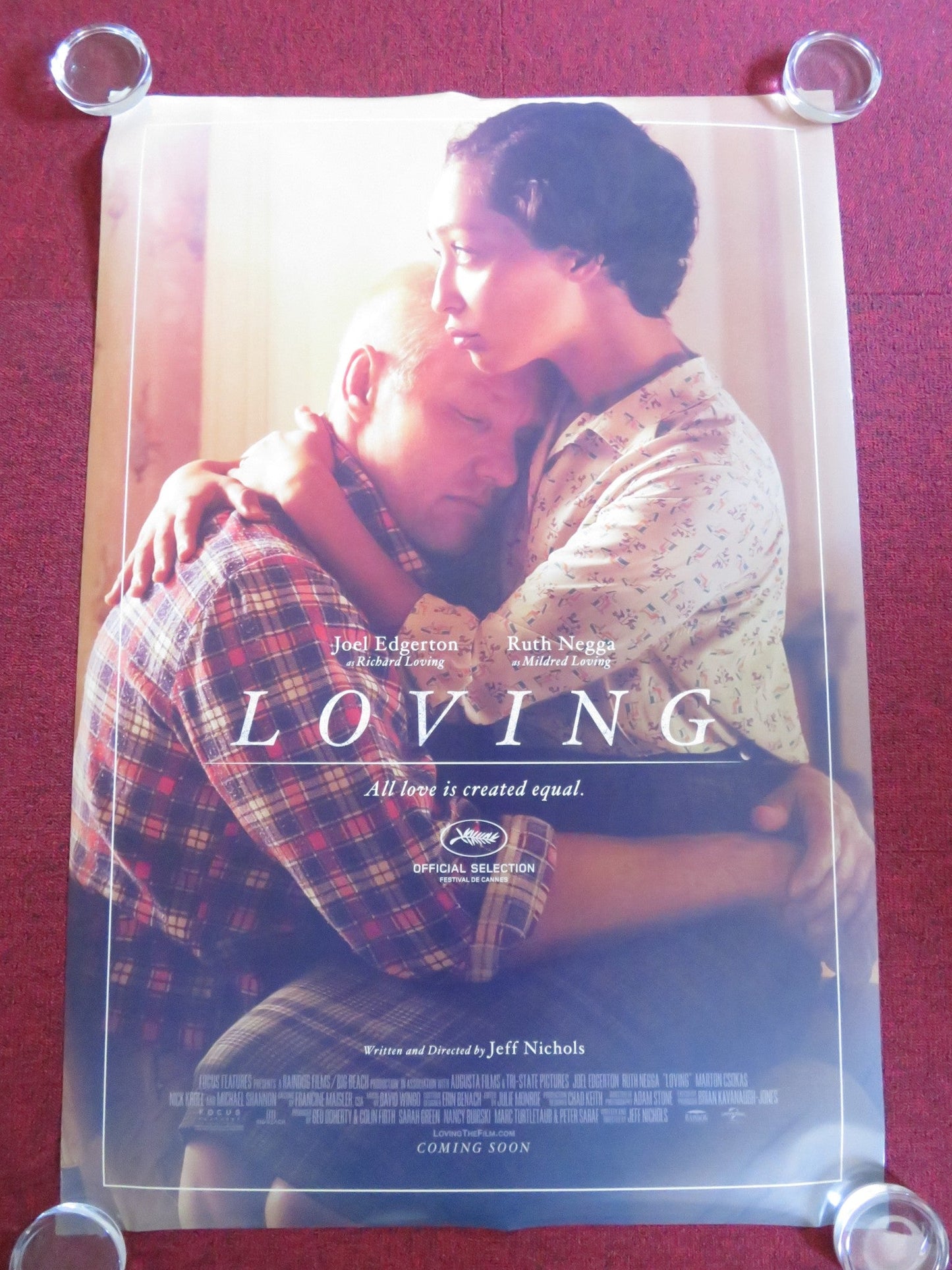 LOVING US ONE SHEET ROLLED POSTER RUTH NEGGA JOEL EDGERTON 2016 Rendezvous Cinema Movie posters