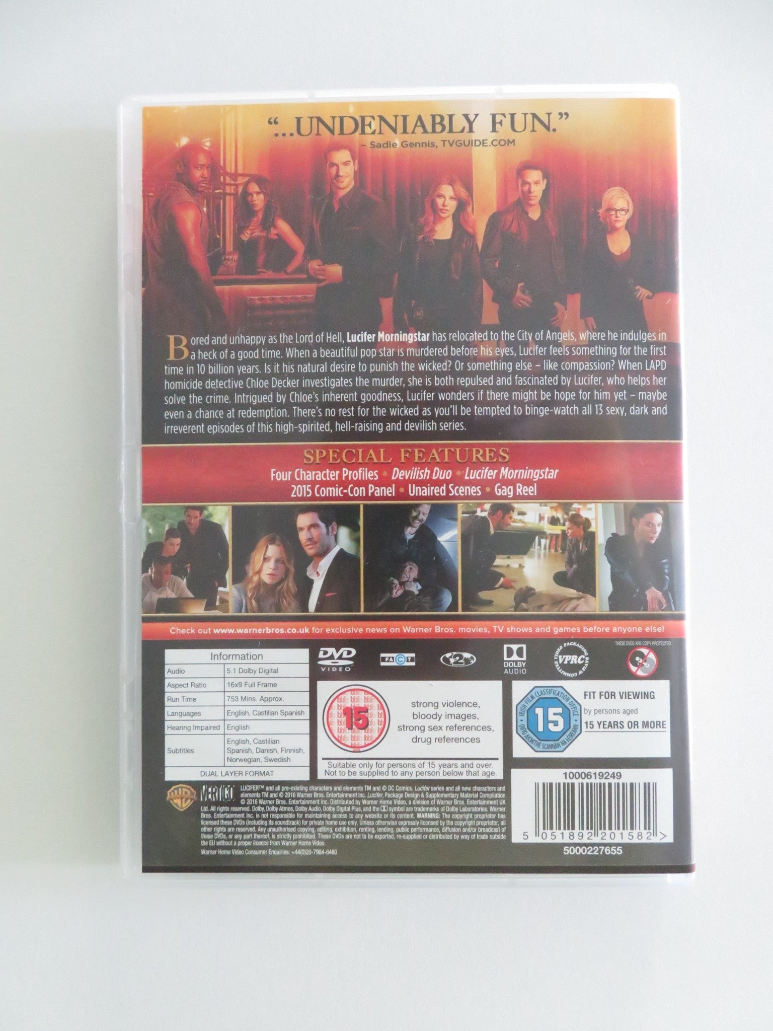 Lucifer Seasons 1 - 3 (DVD BoxSet) Tom Ellis Lauren German 2016 Region 2 Movie posters