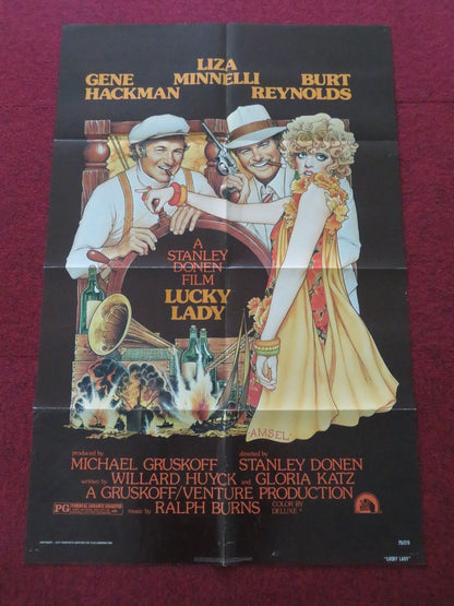 LUCKY LADY FOLDED US ONE SHEET POSTER GENE HACKMAN LIZA MINNELLI 1975 Movie posters
