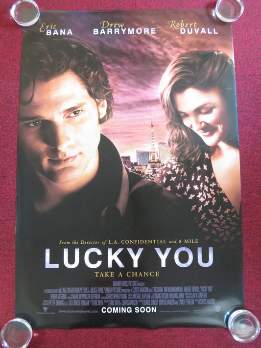 LUCKY YOU US ONE SHEET ROLLED POSTER ERIC BANA DREW BARRYMORE 2007 Rendezvous Cinema Movie posters