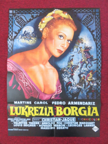 LUCRECE BORGIA GERMAN A1 POSTER FOLDED MARTINE CAROL PEDRO ARMENDARIZ 1953 Rendezvous Cinema Movie posters
