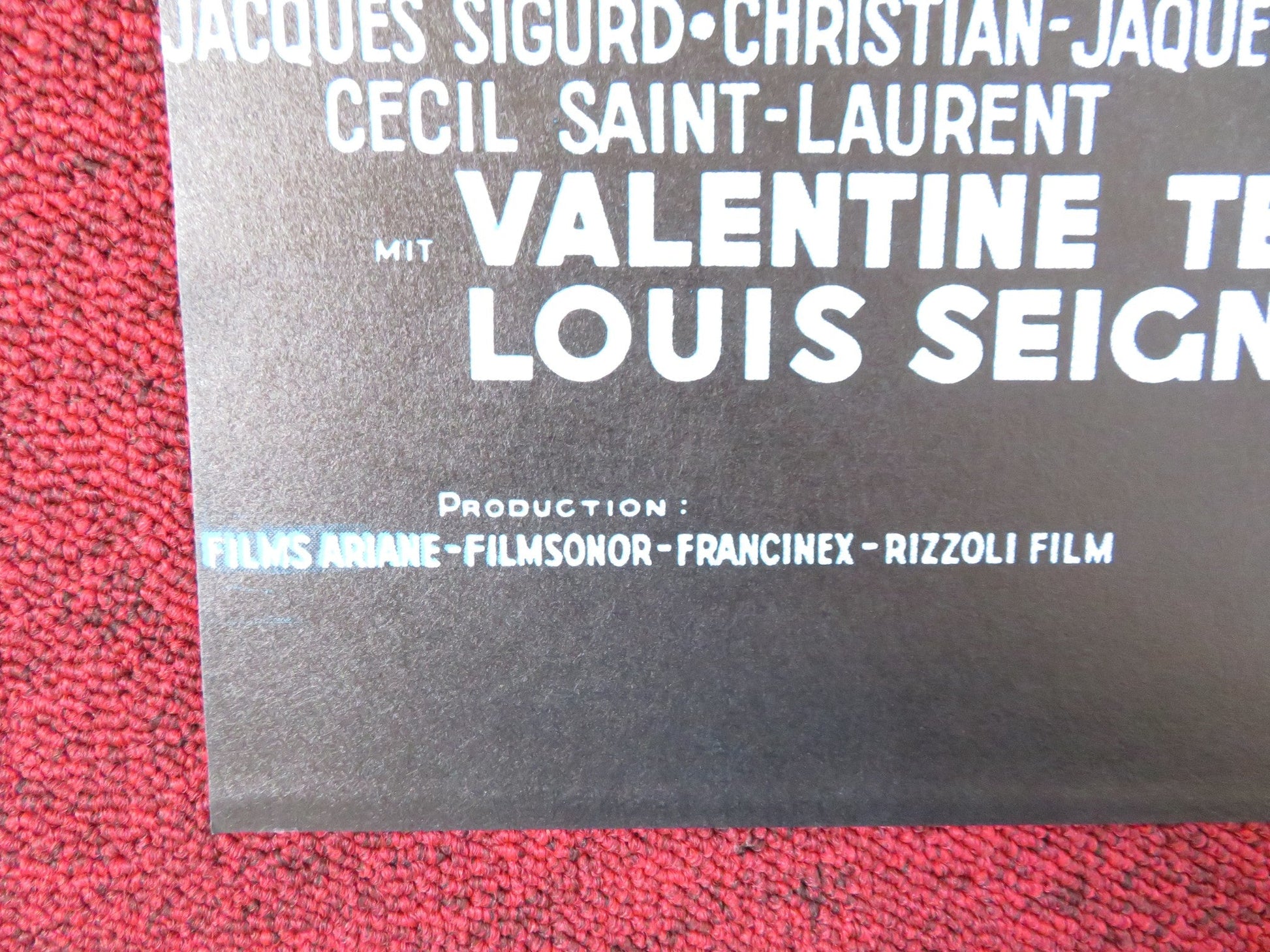 LUCRECE BORGIA GERMAN A1 POSTER FOLDED MARTINE CAROL PEDRO ARMENDARIZ 1953 Rendezvous Cinema Movie posters