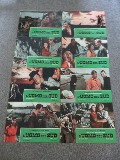 L'UOMO DEL SUD ITALIAN FOTOBUSTA POSTERS LOT OF 8 ZACHARY SCOTT BETTY FIELD 1962 Movie posters