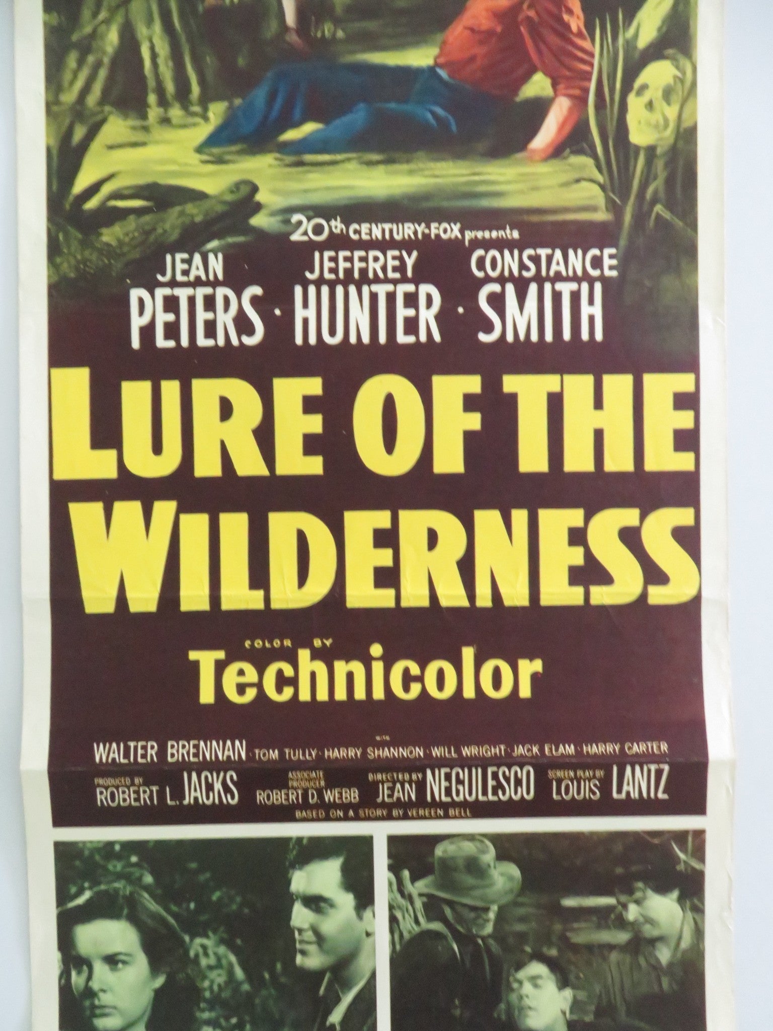 Lure of the Wilderness US Insert Poster Jean Peters Jeffrey Hunter 1952 Movie posters