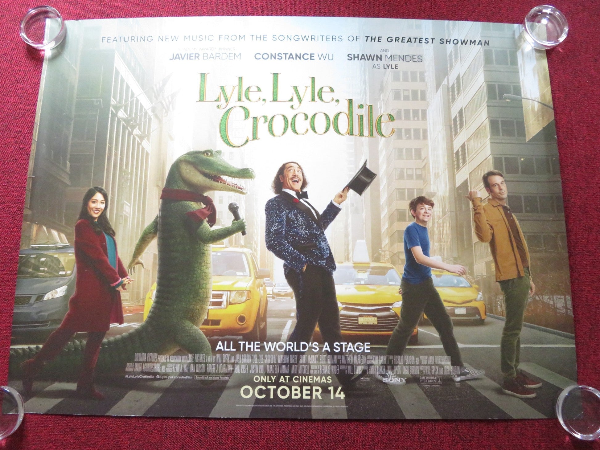 LYLE, LYLE, CROCODILE UK QUAD ROLLED POSTER JAVIER BARDEM SHAWN MENDES 2022 Rendezvous Cinema Movie posters