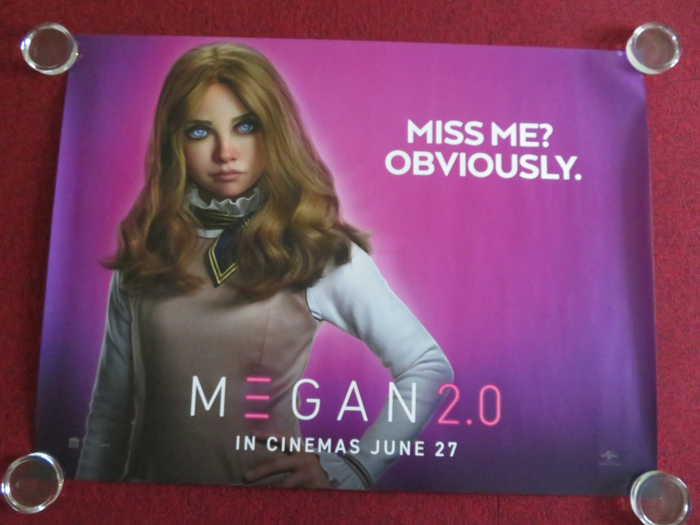 M3GAN 2.0 UK QUAD ROLLED POSTER ALLISON WILLIAMS AMIE DONALD 2025 Movie posters