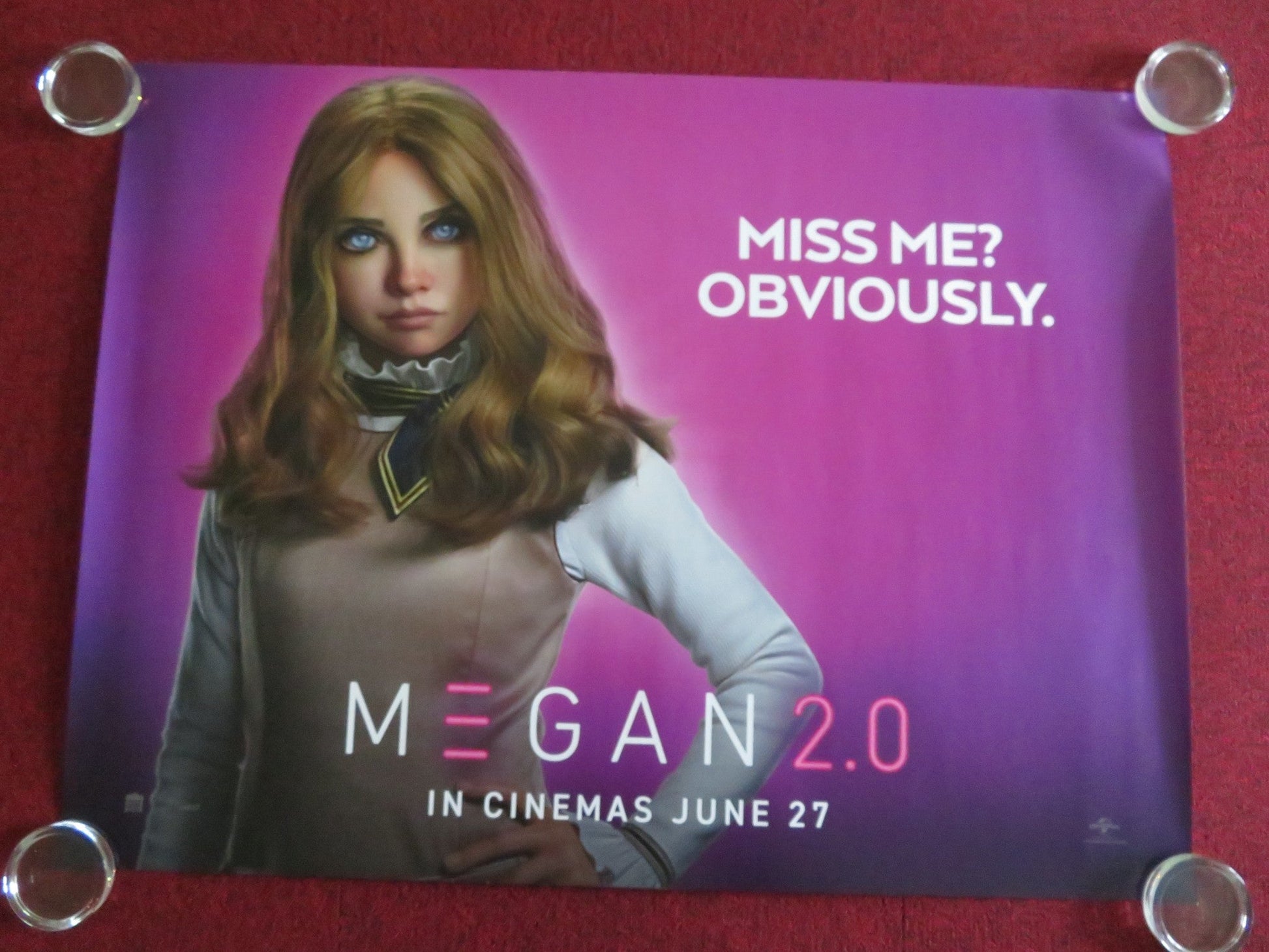 M3GAN 2.0 UK QUAD ROLLED POSTER ALLISON WILLIAMS AMIE DONALD 2025 Movie posters