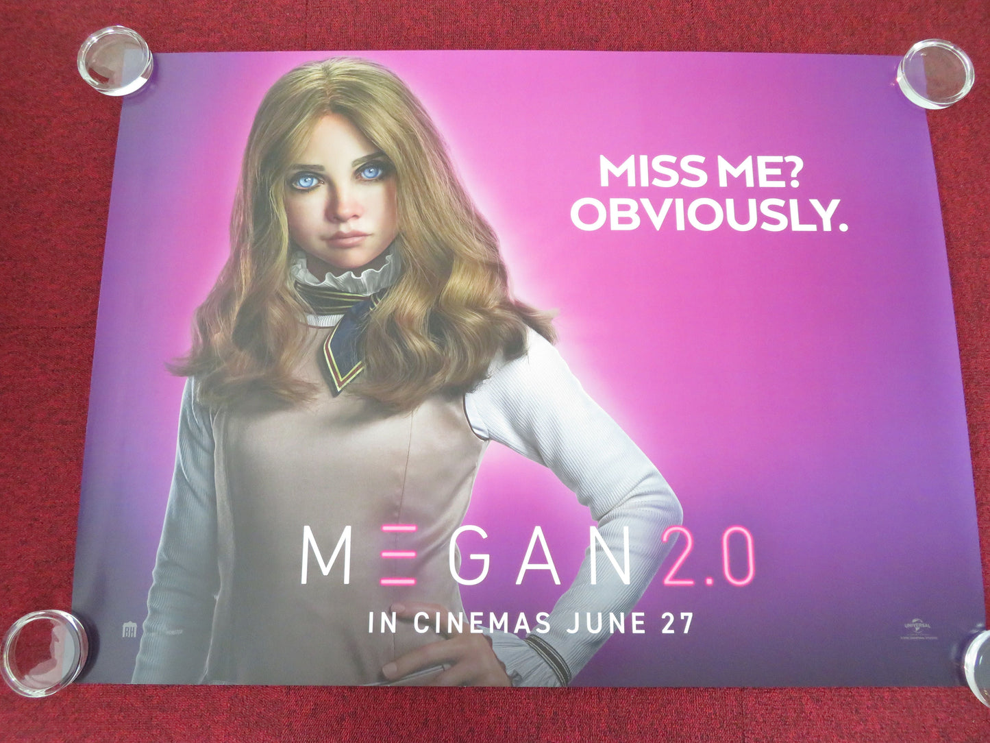 M3GAN 2.0 UK Quad Rolled Poster Allison Williams Amie Donald 2025 Movie posters