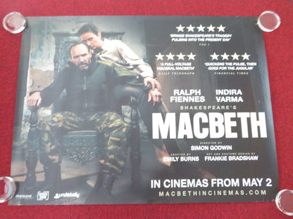 Macbeth-b UK Quad Rolled Poster Ralph Fiennes Indira Varma 2024 Movie posters