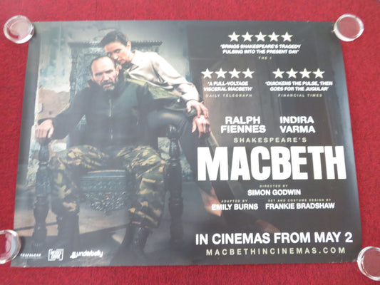 Macbeth-b UK Quad Rolled Poster Ralph Fiennes Indira Varma 2024 Movie posters