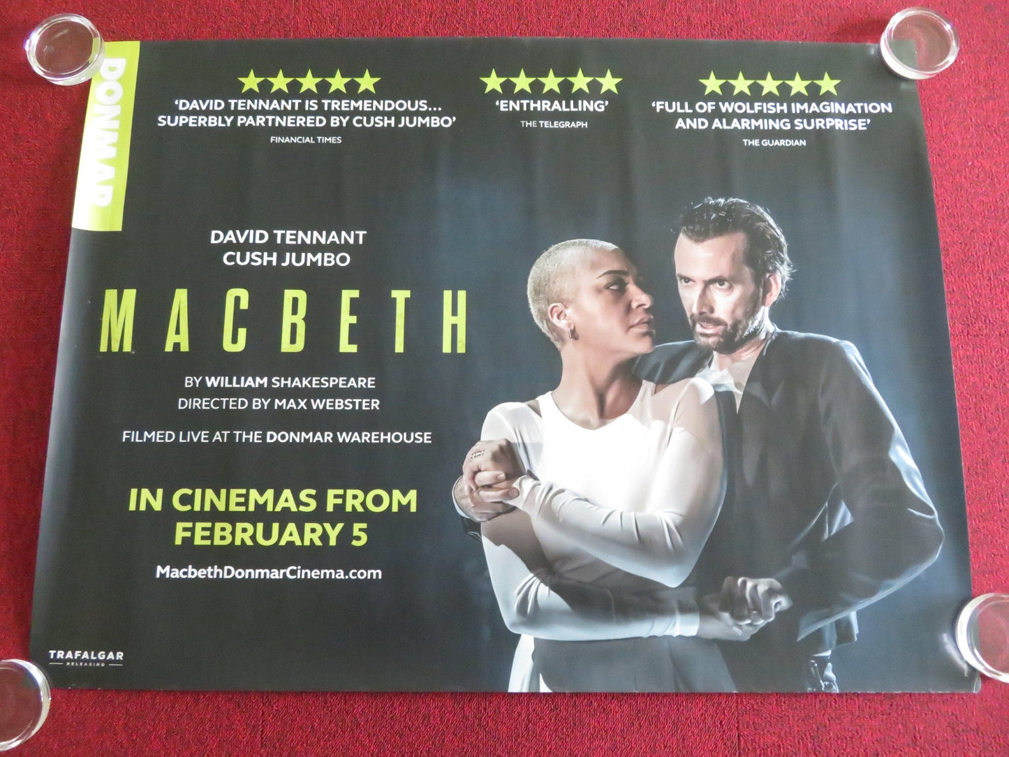 Macbeth UK QUAD ROLLED POSTER DAVID TENNANT CUSH JUMBO 2025 Movie posters