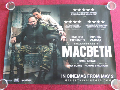 MACBETH UK QUAD ROLLED POSTER RALPH FIENNES INDIRA VARMA 2024 Rendezvous Cinema Movie posters