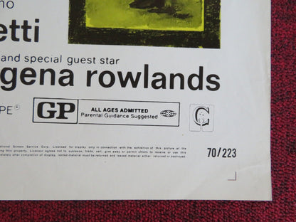 MACHINE GUN MCCAIN FOLDED US ONE SHEET POSTER JOHN CASSAVETES BRITT EKLAND 1970 Rendezvous Cinema Movie posters