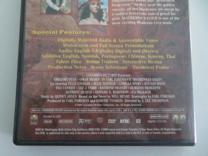 MACKENNA'S GOLD - WESTERN CLASSICS (DVD) GREGORY PECK OMAR SHARIF 1969 REGION 1 Movie posters