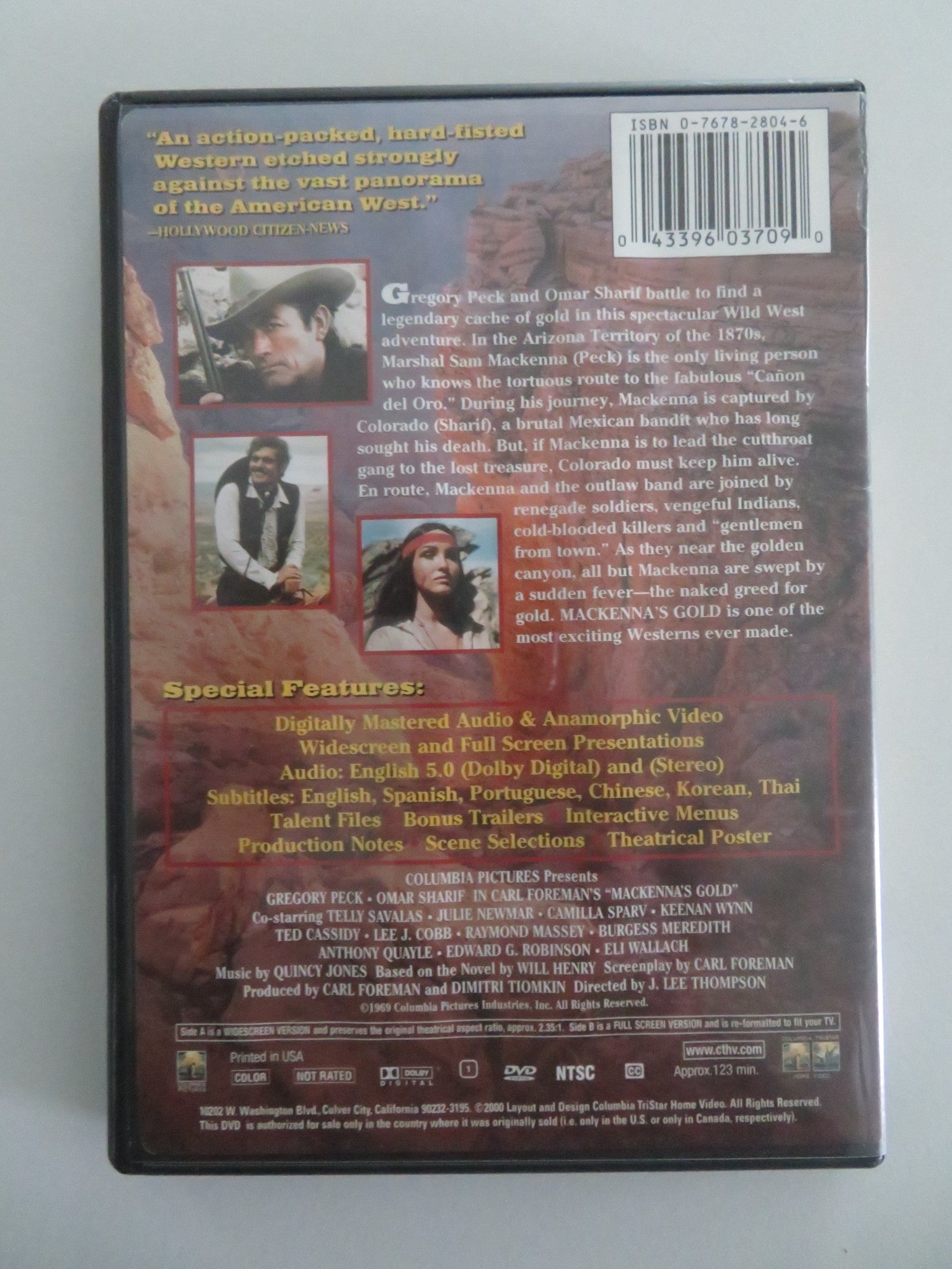 MACKENNA'S GOLD - WESTERN CLASSICS (DVD) GREGORY PECK OMAR SHARIF 1969 REGION 1 Movie posters