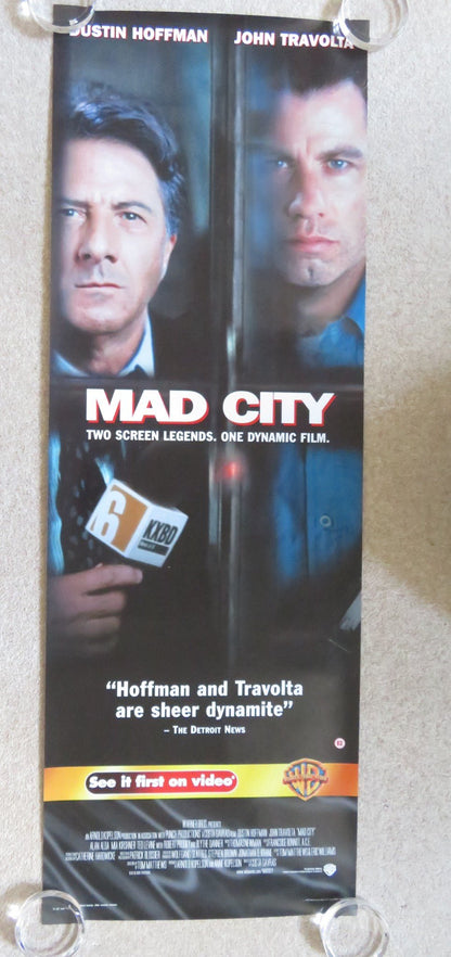 MAD CITY VHS VIDEO POSTER JOHN TRAVOLTA DUSTIN HOFFMAN 1997 Rendezvous Cinema Movie posters