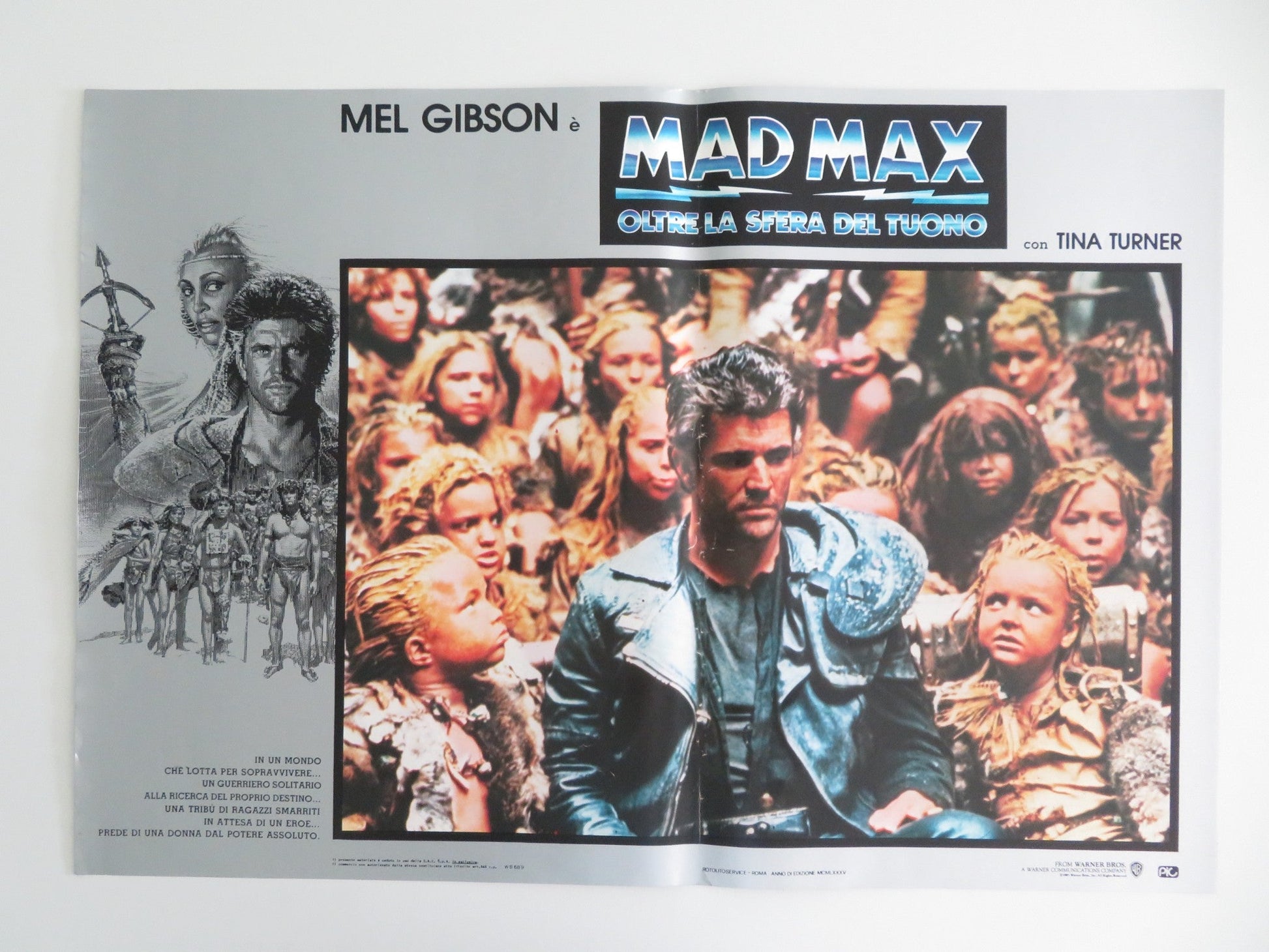 MAD MAX BEYOND THUNDERDOME - C ITALIAN FOTOBUSTA POSTER MEL GIBSON TURNER 1985 Movie posters
