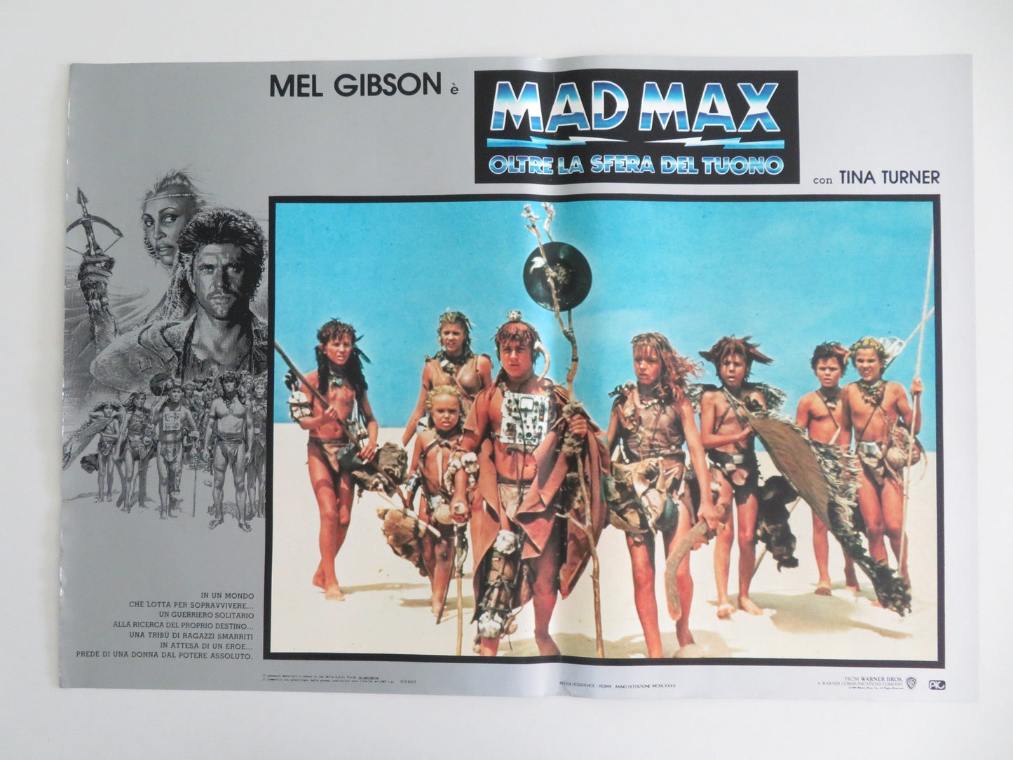 MAD MAX BEYOND THUNDERDOME - D ITALIAN FOTOBUSTA POSTER MEL GIBSON TURNER 1985 Movie posters