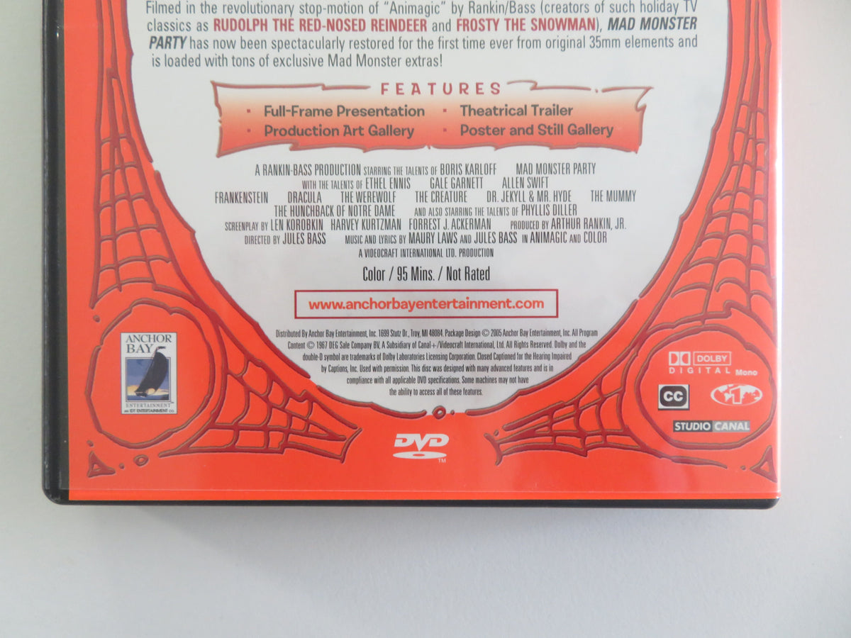 Mad Monster Party? (DVD) Boris Karloff Allen Swift 1967 Region 1 Movie posters