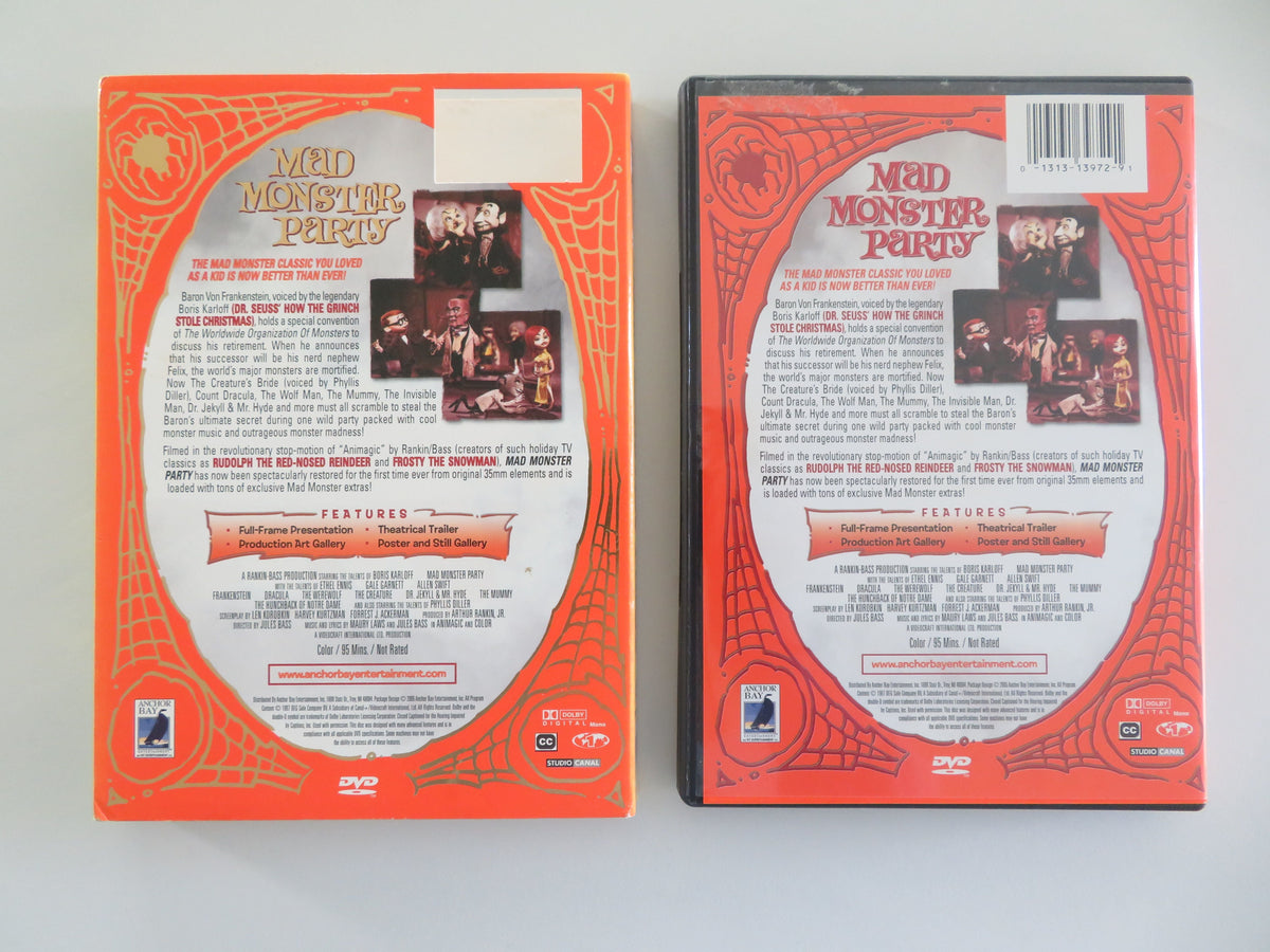 Mad Monster Party? (DVD) Boris Karloff Allen Swift 1967 Region 1 Movie posters