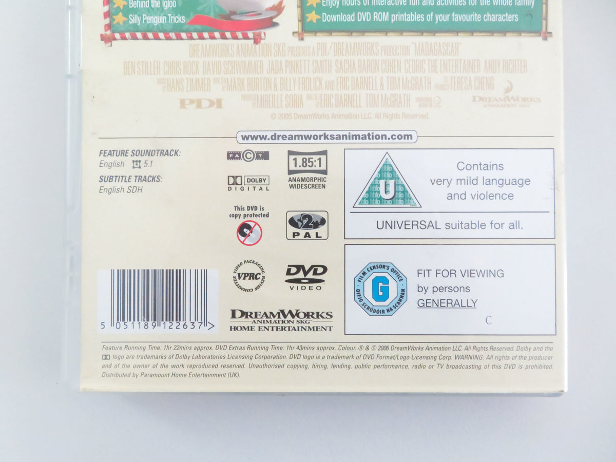 Madagascar - 2 Disc Special Edition (DVD) Chris Rock Ben Stiller 2005 Region 2 Movie posters