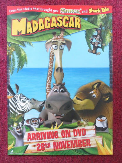 MADAGASCAR DVD POSTER BEN STILLER CHRIS ROCK 2005 Rendezvous Cinema Movie posters